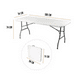thumbnail image 4 of Mesa Plegable Tipo Maleta Blanca Lavable Multiuso, 4 of 4