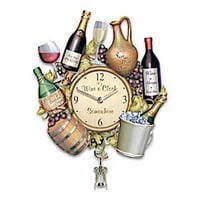 Reloj De Pared The Bradford Exchange Wine O'Clock