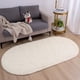 thumbnail image 2 of Alfombra Goideal Fluffy Bedroom, pequeña, ovalada, color crema, 80 cm x 160 cm, 2 of 7
