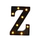 thumbnail image 3 of Letras De Marquesina LED Con Luz Blanca Cálida Y Negra Para Decoración De Cumpleaños, Z, 5,87 X 8,58 X 1,57 Pulgadas, 3 of 3