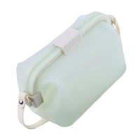 Magideal - Fiambrera De Silicona Tipo Bento, Organizador Multifuncional, Bolsa De Viaje, Bolsa De Maquillaje Para Acampar Al Aire Libre, Escuela, Cocina, Mochile Verde Claro