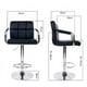 thumbnail image 2 of Pack 2 Sillas Bar Milan Taburete Ecocuero con Apoyabrazo color Negro, 2 of 2