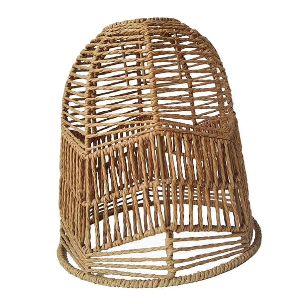 Lámpara colgante tejida Pantalla colgante Accesorio de luz Sombra Cuerda de papel Droplight Fitting Boho Pantalla decorativa Cubierta de lámpara para