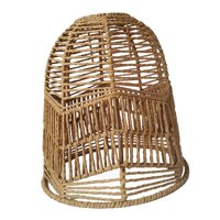 Magideal - Lámpara Colgante Tejida Pantalla Colgante Accesorio De Luz Sombra Cuerda De Papel Droplight Fitting Boho Pantalla Decorativa Cubierta De Lámpara Para