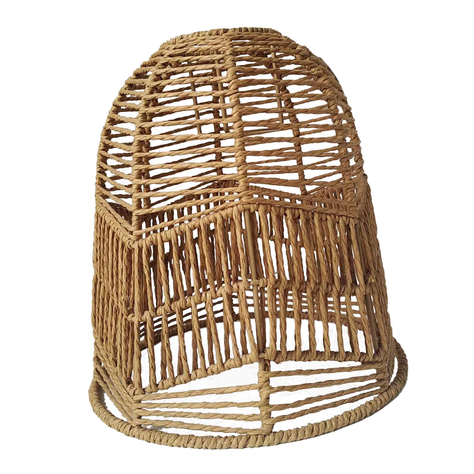 Magideal - Lámpara Colgante Tejida Pantalla Colgante Accesorio De Luz Sombra Cuerda De Papel Droplight Fitting Boho Pantalla Decorativa Cubierta De Lámpara Para