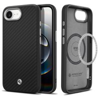 Funda Spigen Para Iphone 16E Enzo Aramid Magfit, Color Negro Mate
