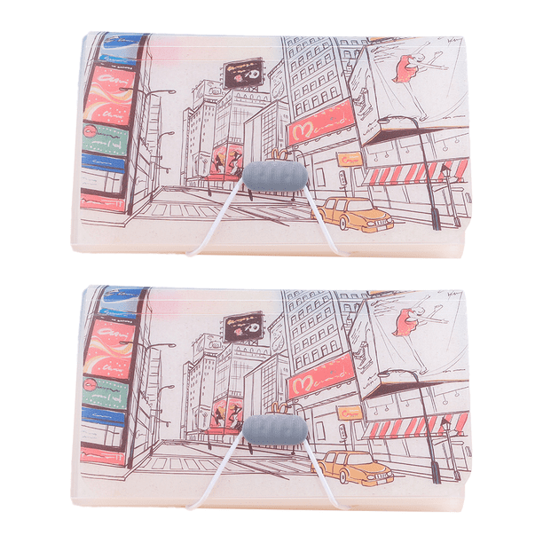 Organizador de archivos con 13 bolsillos, tamaño carta A6, carpeta expandible para recibos, facturas y cupones (paquete de 2)