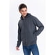 thumbnail image 1 of Chaqueta Sweater Algodon Con Gorro Forro Piel Bolsillos Cierre 7167, 1 of 2