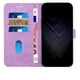 thumbnail image 3 of Funda tipo cartera para Samsung Galaxy A16 4G/5G con tarjetero, bolsillo para billetes, soporte, cierre magnético y correa para la muñeca, funda tipo folio con textura geométrica morado, 3 of 5