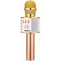 Micrófono De Karaoke Inalámbrico Bluetooth Bonaok 3 En 1 Portátil