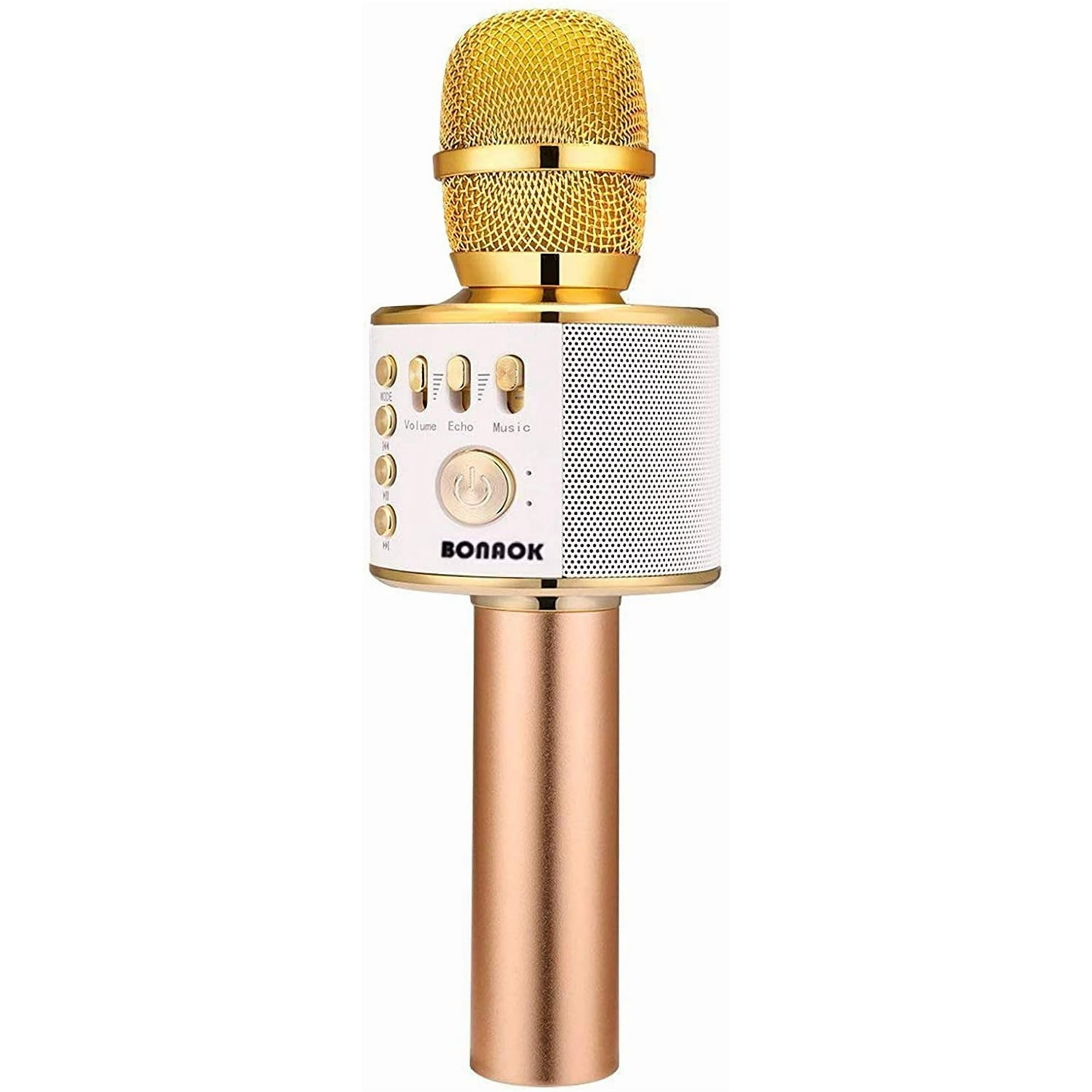 Micrófono De Karaoke Inalámbrico Bluetooth Bonaok 3 En 1 Portátil