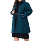 thumbnail image 4 of Abrigo de mujer talla grande Agnes Orinda, sólido, con botones, largo, para otoño e invierno, con bolsillos, 3X azul marino, 4 of 6