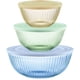 thumbnail image 1 of Cuencos para mezclar Pyrex Colors con vidrio tintado con tapas de plástico, paquete de 3, 1 of 5