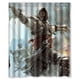 thumbnail image 1 of Cortina de ducha Assassins, juego de cortina de baño con ganchos, tamaño 60 x 72 pulgadas, 1 of 3