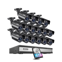 Sistema De Cámara De Seguridad Zosi 3K Lite 16Ch Con Disco Duro De 4 Tb 16 1080P