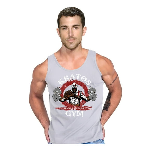 Polera Kratos Gym Musculosa Tank Algodon Talla M Gris Hombre
