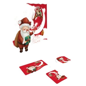 Genérico - Set Navidad 4 Piezas Decoración Baño Festiva 29O5