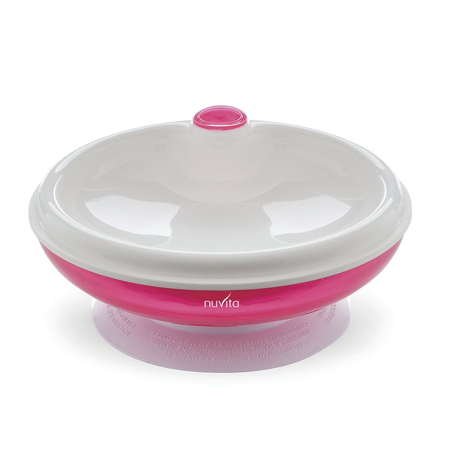 Nuvita - Plato Con Tapa Para Microonda Rosado Pppl0026