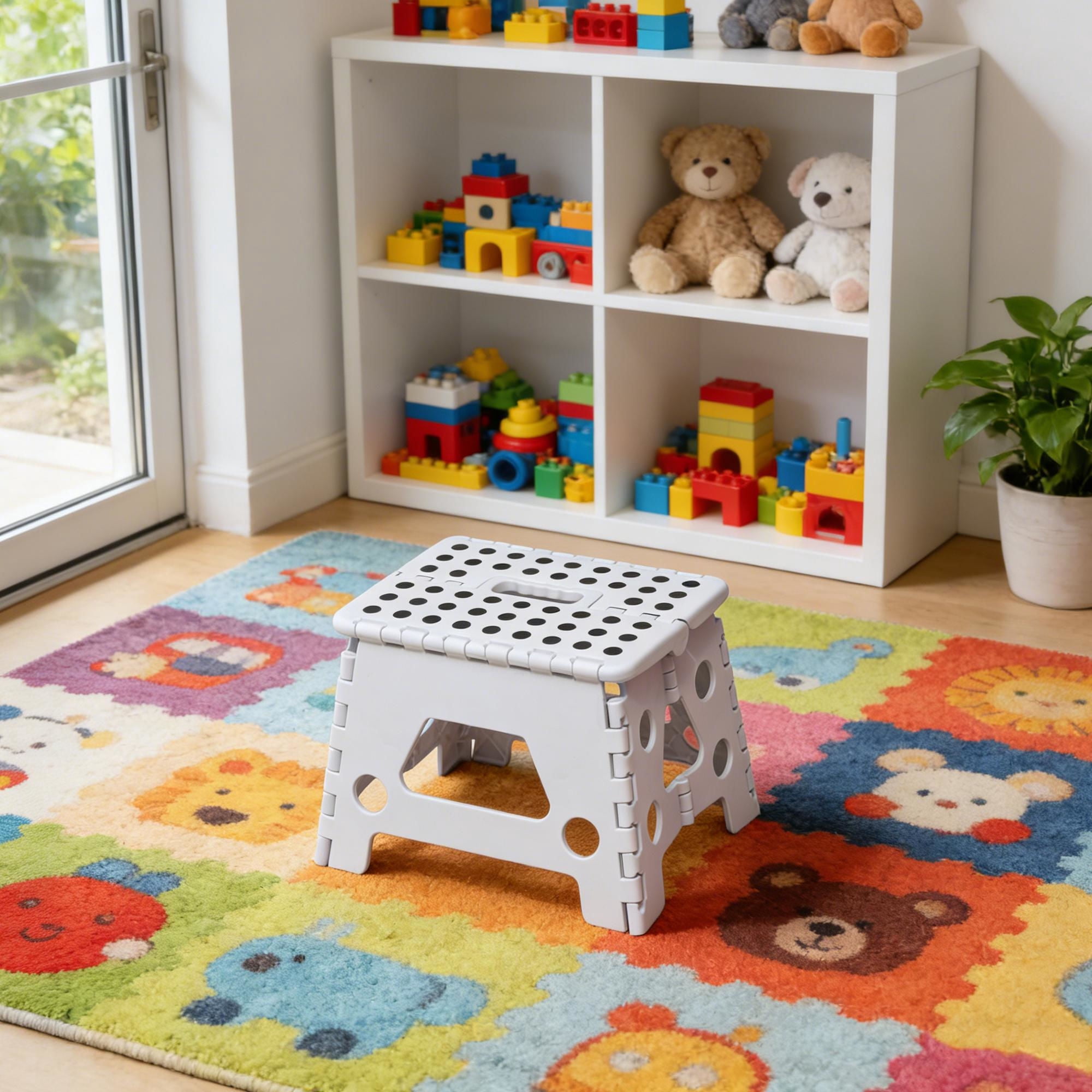 Piso Plegable Alzador Blanco 31x25x22 Cm