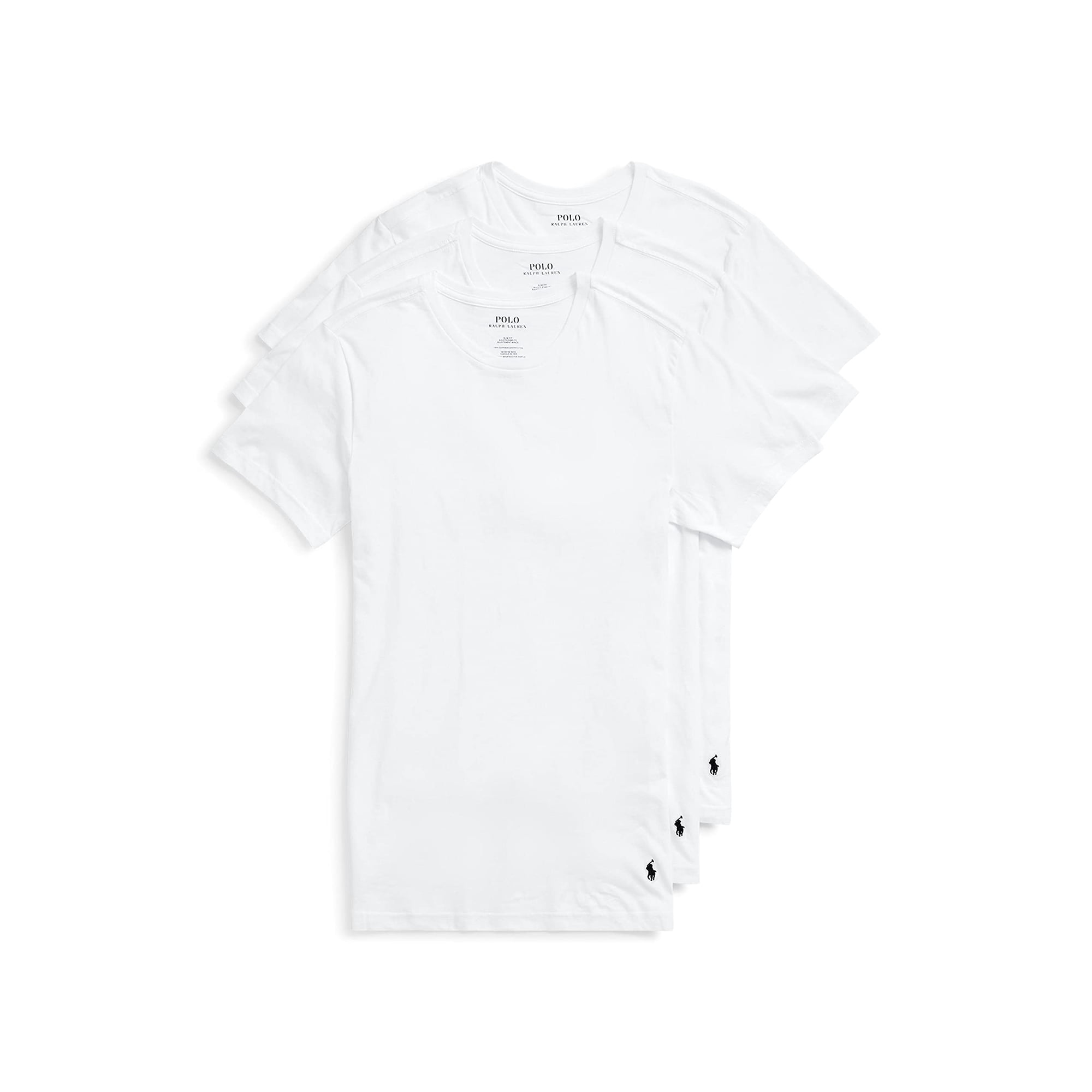Camiseta Polo Ralph Lauren, Ropa Interior, Paquete De 3, Ajustada, Cuello Redondo, Para Hombre