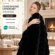thumbnail image 3 of Manta Fruaros 152x127 cm Negra de Pelaje Sintético Ultra Suave, 3 of 8