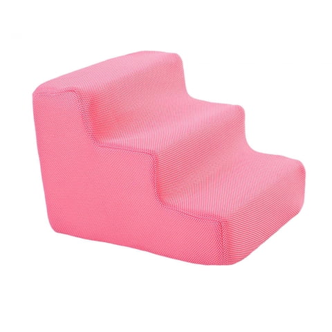 Ioensy - Escalones Para Mascotas Equilibrados Escalones Antideslizantes Para Perros Pequeños Y Gatos Camas Altas Sofá Rosa 3 Escalones