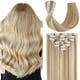 thumbnail image 1 of Loveternal Extensiones de Cabello con Clip de 14 Pulgadas 100% Cabello Humano Real 8 Pzas (Rubio Ceniza Claro/rubio Decolorado), 1 of 1