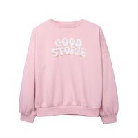 Pillin - Polerón Niña Cuello Redondo Con Estampado Rosado