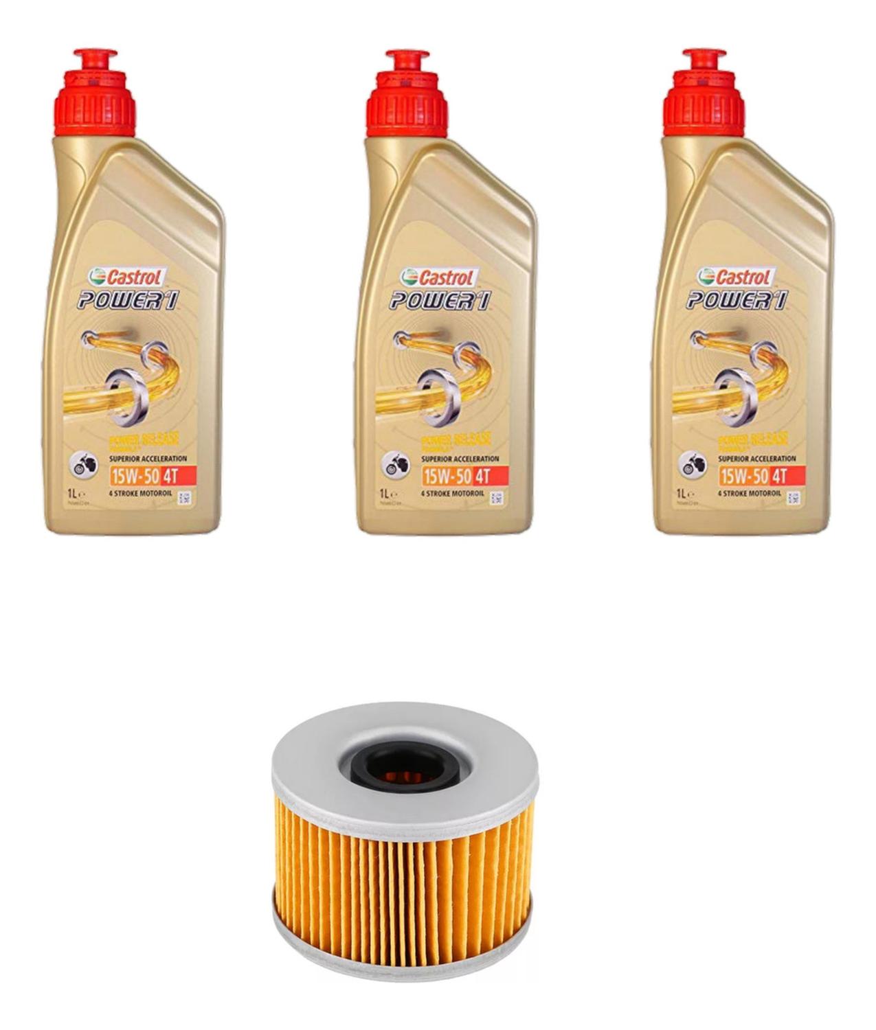 Castrol - Kit Mantencion Moto Himalayan Bs4 - Bs6 (3L Full + Filtro)