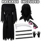 thumbnail image 3 of Disfraz Grim Reaper Ojos Rojos Y Guadaña Halloween Cosplay Viene Con Hoz, Gafas Luminosas Y Guantes. L(160-175cm), 3 of 6
