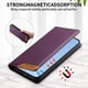 thumbnail image 5 of Funda Tipo Cartera de Cuero Sintético para Samsung Galaxy S8 Plus Bloqueo RFID, con Ranuras para Tarjetas y Bolsillo para Efectivo, Cierre Magnético Fuerte Morado, 5 of 6