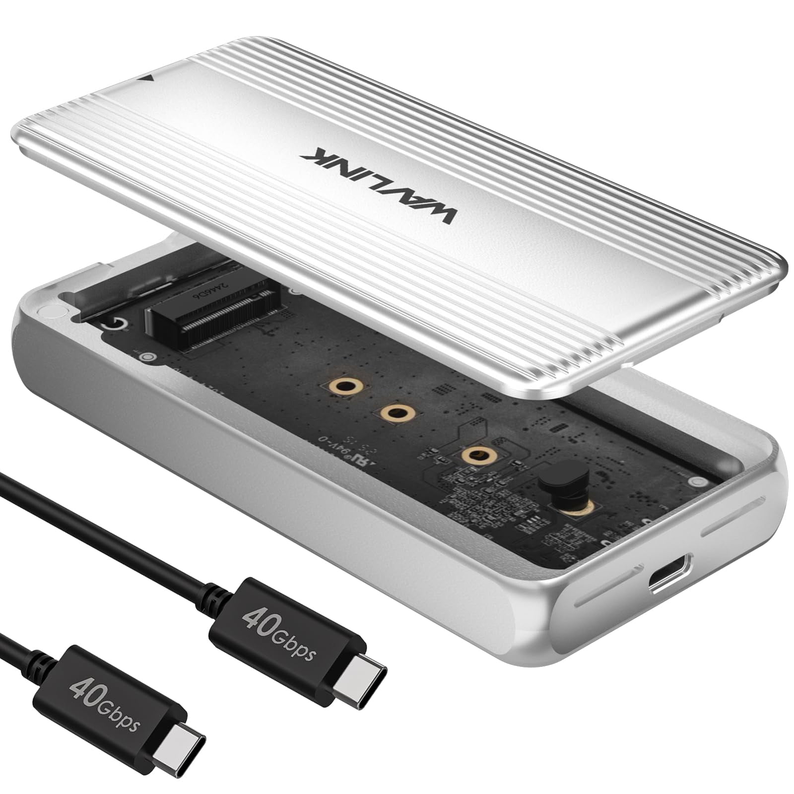 Carcasa Ssd Wavlink M.2 Nvme De 40 Gbps Para Macbook/mac Mini