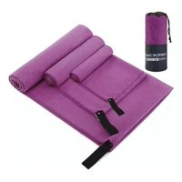 Partyglobos - Toalla Baño Viaje De Microfibra De Secado Rápido, 3 Pcs Violeta
