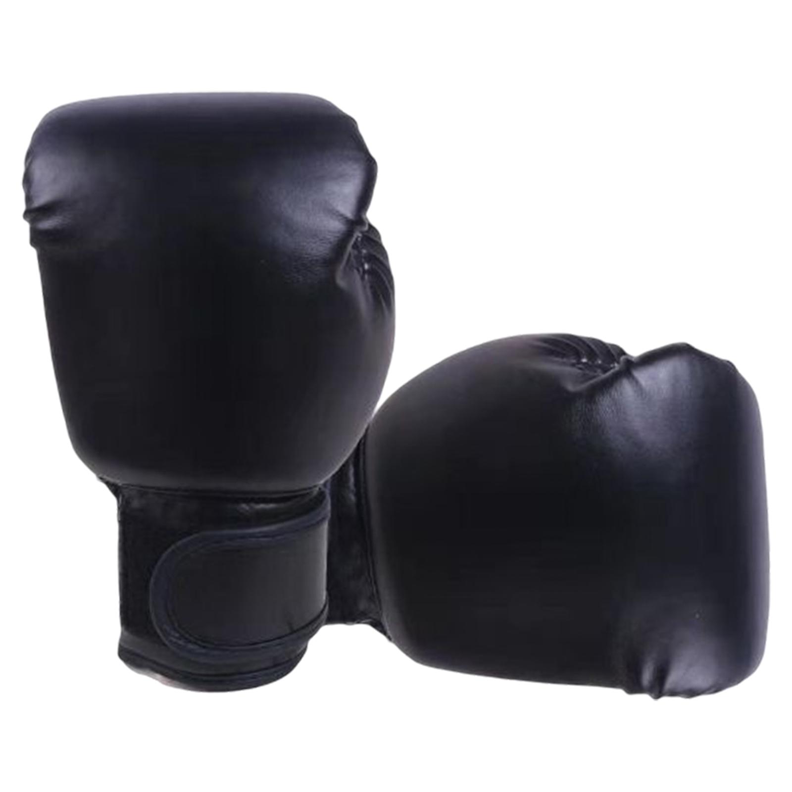 Magideal - Guantes De Boxeo Para Niños Y Adultos, Guantes De Entrenamiento De Boxeo Para Niños Y Jóvenes Profesionales, Guantes De Material Cuero Pu Transpirables De Niño Negro