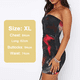 thumbnail image 3 of Vestido tubo colorido con estampado floral/tie-dye para mujer, vestido ajustado de verano sin tirantes, vestido bandeau corto, 3 of 5
