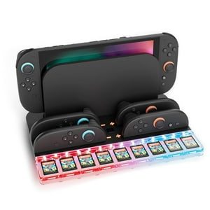 Estación De Carga Aaronmei Para Nintendo Switch 2 Con Luz Ambiental Rgb