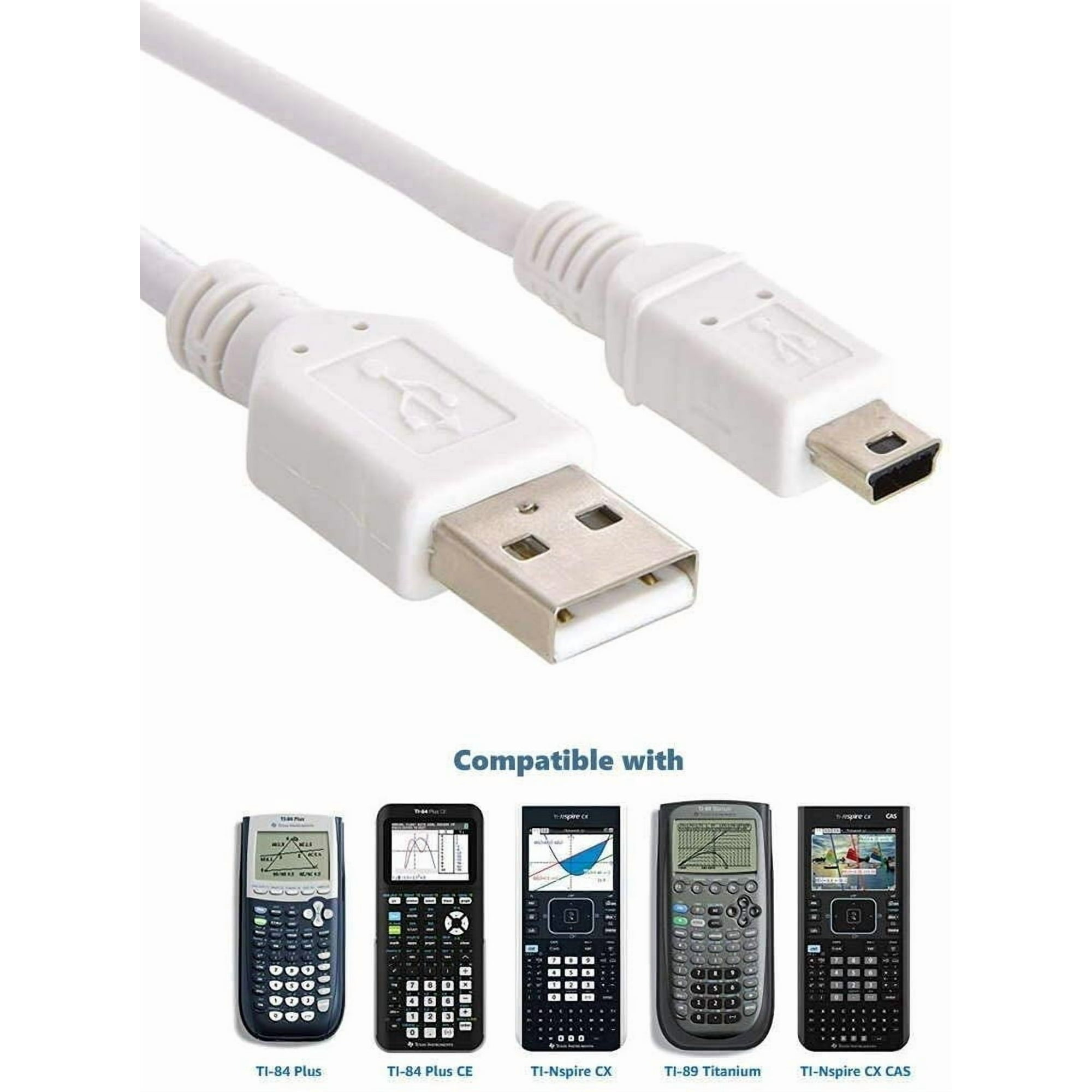 Cable Carga Usb Ienza Ti-84 Plus Blanco