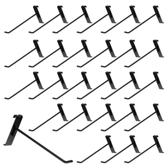 Ganchos Pybtool para pared, 20 cm, para tiendas y hogares, paquete de 40, color negro