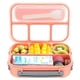 thumbnail image 1 of 1pc 4-Compartment Bento Lunch Box - Microwave, Dishwasher, and Freezer Safe - Perfect for Back to School and On-the-Go Meals, 1 of 3