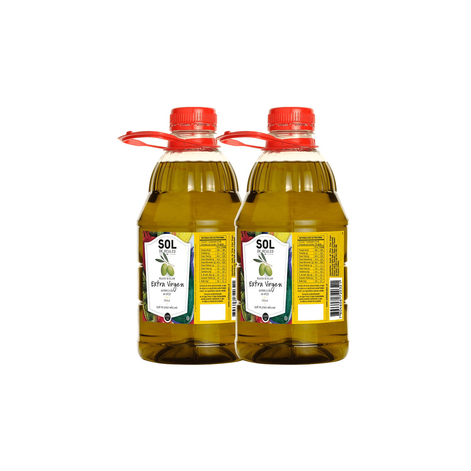 Aceite de Oliva EVirgen Sol de Aculeo Frutado Medio 2x2000ml