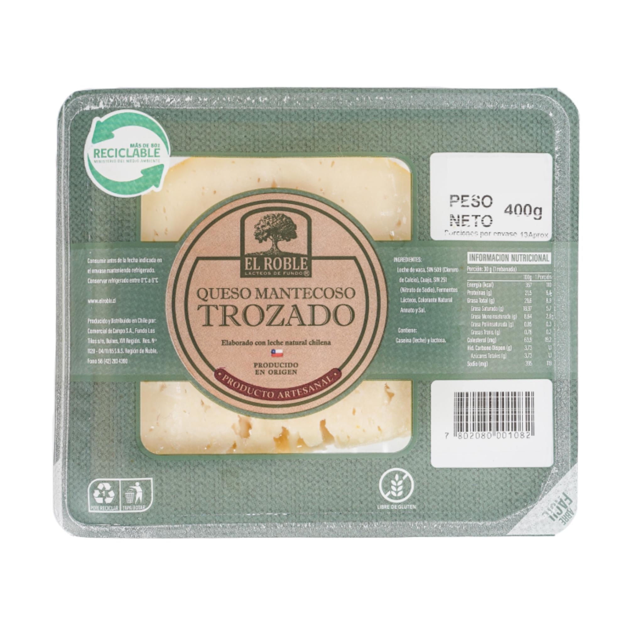 Queso Mantecoso Trozo 400 g El Roble