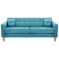 Bodevir - Sofa New Retro 3Cg Felpa 01 Turquesa