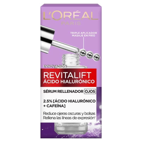 Serum L'oreal Paris De Ojos Revitalift 2,5% Ácido Hialurónico + Cafeína