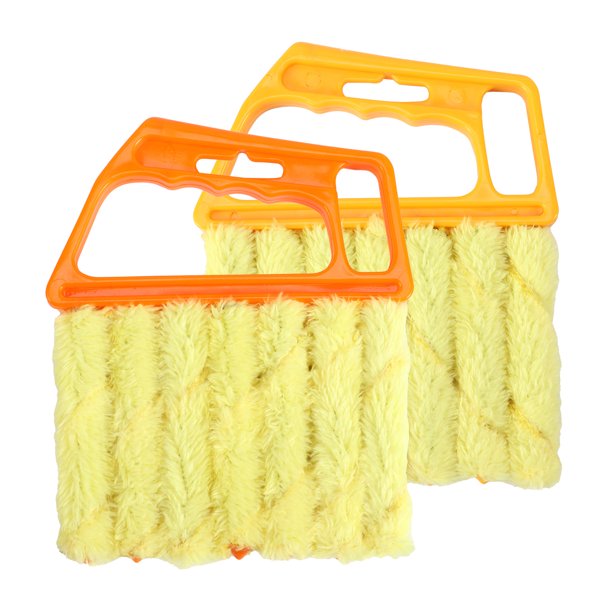 1pc/2pcs Blinds Cleaning Brush,Handheld Mini Curtain Brush Dust Remover With 7 Removable Microfiber Sleeves For Air Conditioning Home Gadgets, Car Vents, Fan