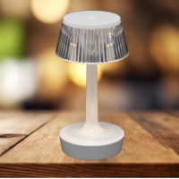 Vgo - Lampara De Mesa Blanco Recargable Con Sensor 23 Cm