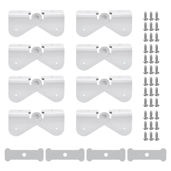 Bisagra abatible para bajante de canaleta VYH de aluminio, paquete de 8