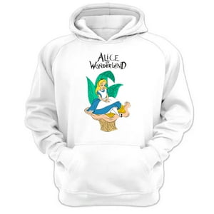 Genérico - Polerón Canguro Alicia Cuentos Infantiles Blanco Talla Xl Unisex