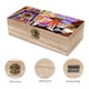 thumbnail image 3 of Piedra, Papel o Tijera Caja Organizadora de Madera Rústica - Caja Decorativa Multifuncional para Escritorio, Hogar, Oficina, Joyas y Manualidades, 3 of 6