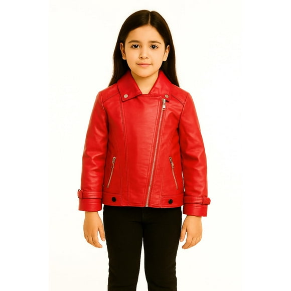 Chaquetas Ecocuero Niña Estilo Motociclista