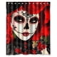 thumbnail image 1 of Cortina de ducha de maquillaje del Día de los Muertos, juego de cortina de baño con ganchos, tamaño 60 x 72 pulgadas, 1 of 3